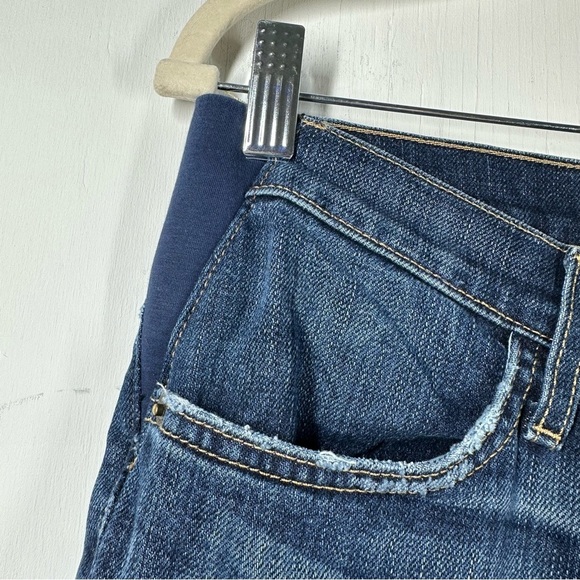 Current Elliot X HATCH Boyfriend Maternity Jeans Women's 26 Blue Side Stretch - Picture 5 of 8